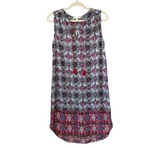 Beachlunchlounge Aztec multi print‎ midi sundress. Size M